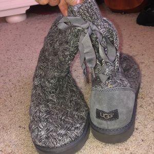 Grey knitted Uggs